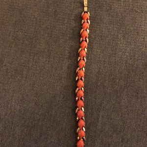 Crown Trifari Coral Bracelet
